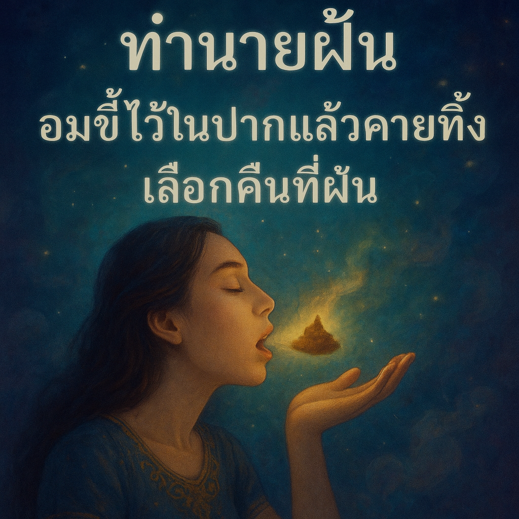 ทำนายฝัน อมขี้ไว้ในปากแล้วคายทิ้งเลือกคืนที่ฝัน